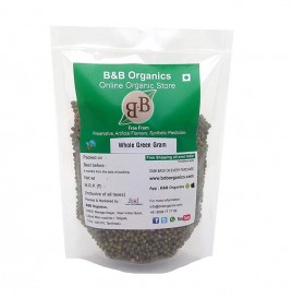 B&B Organics Whole Green Gram   Pack  2 kilogram